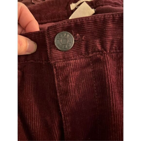 J. Crew Matchstick Corduroy Pants Women's Size 29 R Regular 31" Long Burgundy Fa - Picture 2 of 5